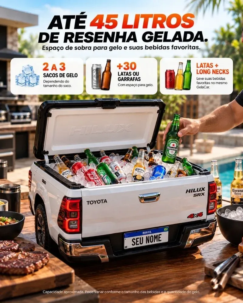 Capacidade interna de até 45 litros