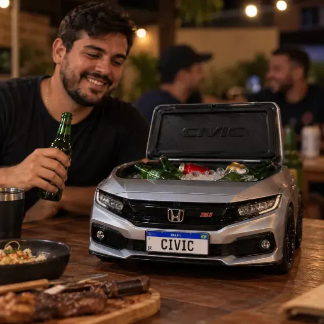 Cliente com seu Truck Chill — Cliente Truck Chill